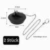 Sink Plug Rubber (Pack of 2), Universal Sink Plug with