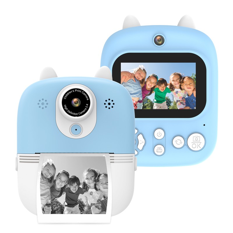 Andoer 3-in-1 Multifunctional Instant Camera Childeren's Instant Print Camera 2.4-inch