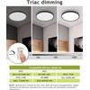 12 inch LED Flush Mount Dimmable Ceiling Light Fixture, Hepside