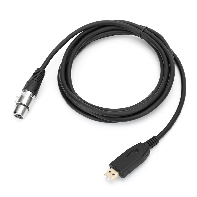 Professional USB Male to XLR Female Microphone Link Cable USB