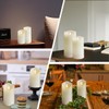 LEDHOLYT Rechargeable Flameless Candle, Flashing LED Pillar Real Wax Candle