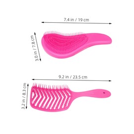 Gatuida 2pcs Hollow Scalp Massage Detangling Brush for All Hair Types for Travel and Daily Use