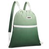 WANDF Drawstring Backpack with Shoulder Pads Sports Gym Bag Water