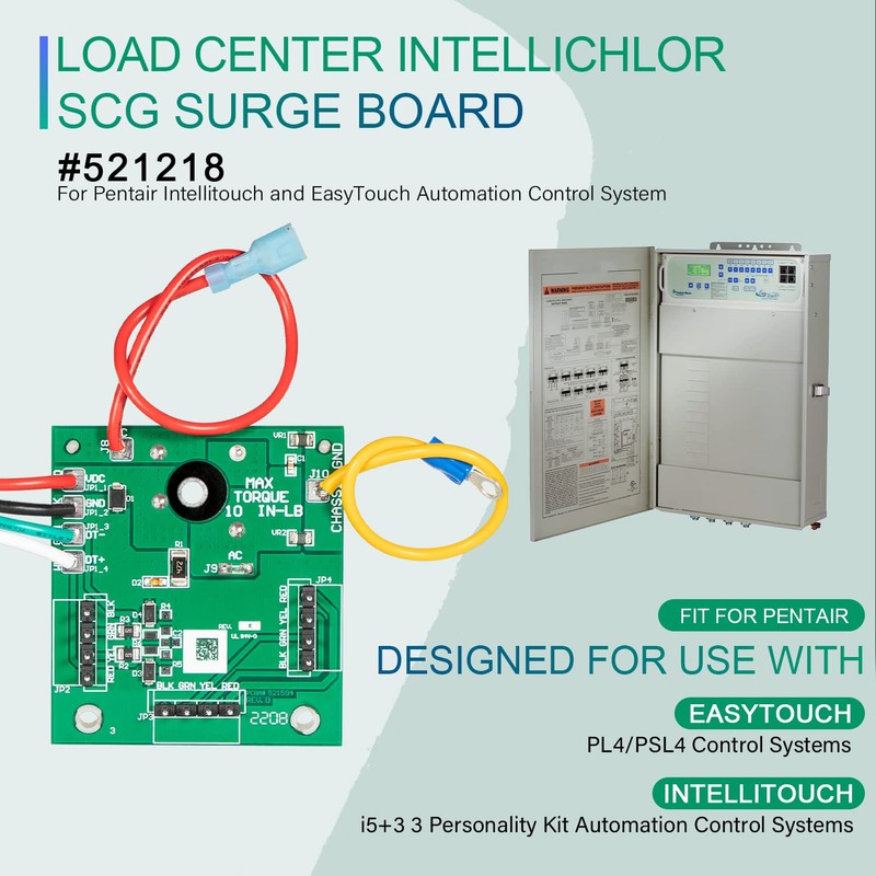 Yoursme 521218 Load Center IntelliChlor SCG Surge Board PCBA Replacement