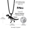 Richseel Jurassic Dinosaur Necklace For Men Boys Cool Black Pendant