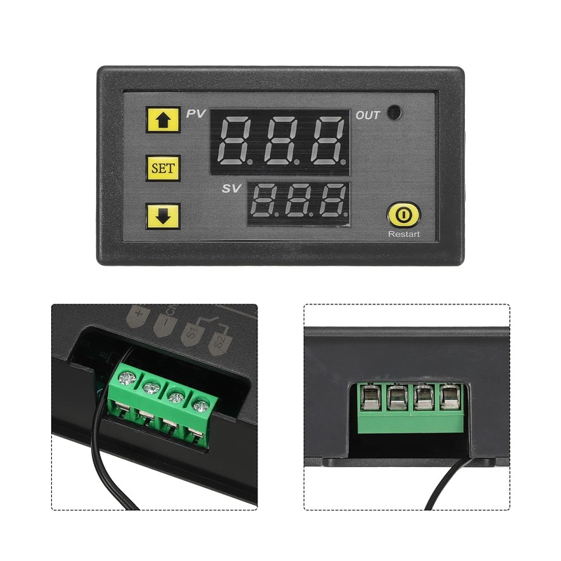 sourcing map 2 Pack W-3230 10A DC 24V Digital LED