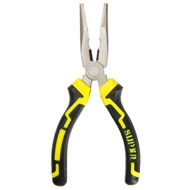 Long Nose Pliers with Fine Teeth Pliers with Non-Slip Handle Professional Pliers Long Durable Flat Nose Pliers for Jewellery Making Wire Winding DIY Crafts