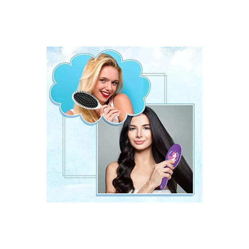 Ahlsenl Paquete De 4 Cepillos Para Desenredar El Cabello, Ce