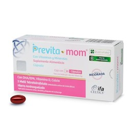 Previta-mom Suplemento Alimenticio caja con 30 Cápsulas