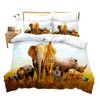 Exotic African Animal Giraffe Lion Elephant Zebra Chic Duvet Cover