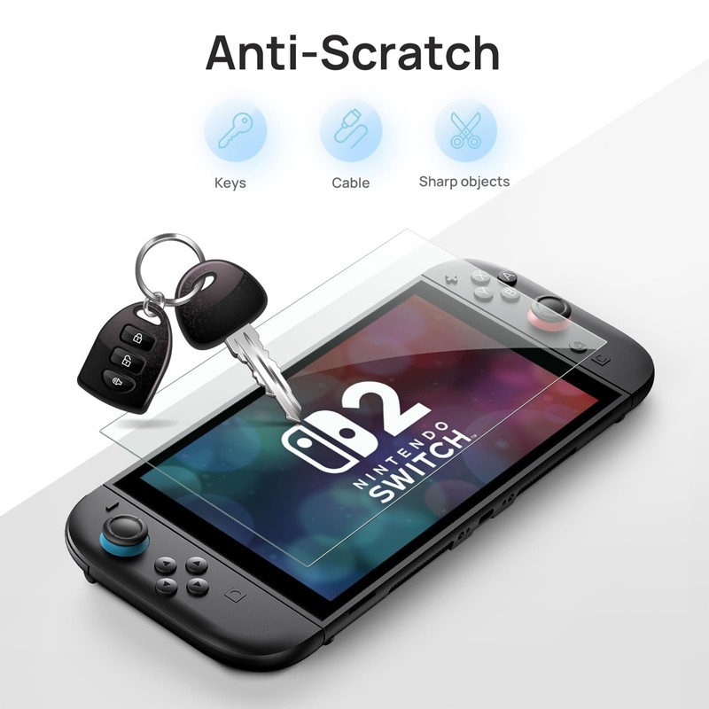 Gerutek Pack of 2 Screen Protectors for Switch 2, 8