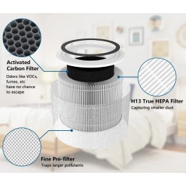 For Levoit 2x Core 300 Replacement Air Purifier HEPA Filter for Levoit 300S, 300-RF, 350-RF