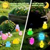 60Pcs Easter Luminous Mini Resin Figurines Miniature Figurines Tiny Small