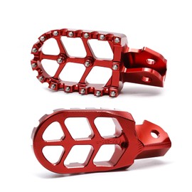 PROCNC Dirt Bike Foot Pegs 7075 Aluminum CNC Pedals Rests for Surron Light Bee S/X CRF150F CRF230F 2003-2020 CRF125F 2014-2023 CRF125F 2014-2023 CRF110F 2013-2022 Dirt Pit Bike (Red)