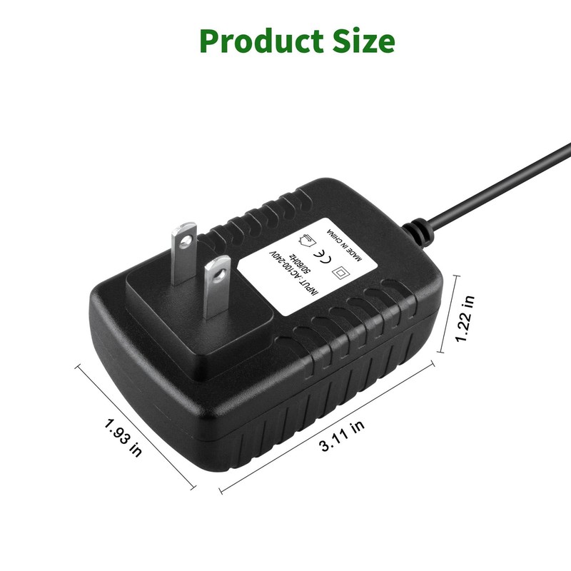 Cazxooy 24V ~ 25.2V 0.6A AC/DC Gun Universal Adapter Charger