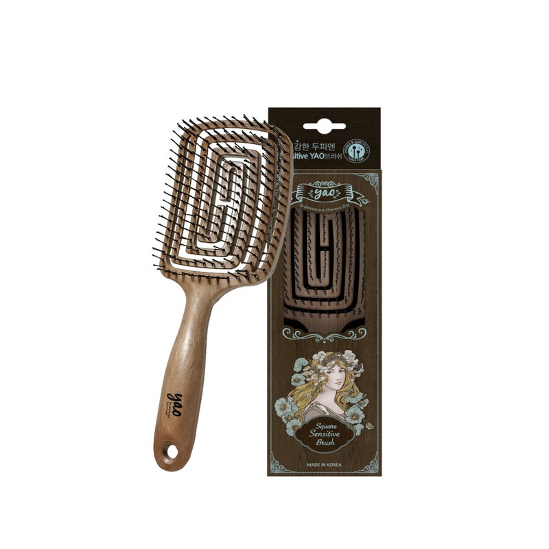 Yao Wood Square Sensitive Brush / 우드스퀘어센서티브 브러쉬
