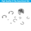 DIANN 120pcs E-Clip Assortment Kit Stainless Steel E-Clip External Retaining