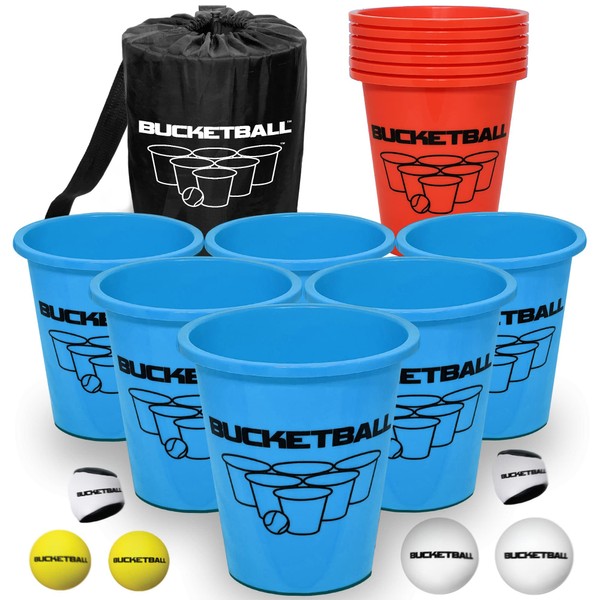 Bucket Ball | Beach Edition Combo Pack | Ultimate Beach, Pool, Yard, Camping, Tailgate, BBQ, Lawn, Water, Indoor, Outdoor Game – Best Gift Toy for Adults, Boys, Girls, Teens, Family
