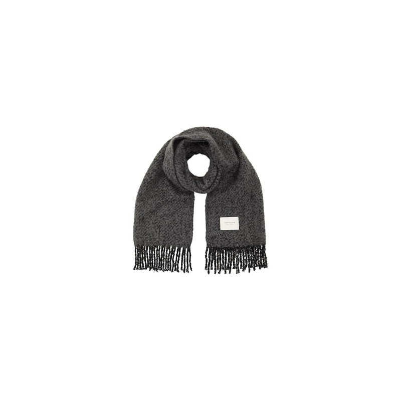 TOM TAILOR Women's Scarf with Fringes, 14482 - Deep Black,