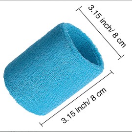 4 PCS Knitted Sports Wristband for Men & Women - Moisture Wicking Athletic Cotton Terry Cloth Sweatband for Badminton,Tennis, Basketball, Running, Gym, Working Out