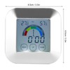 Indoor Touch LCD Screen Thermometer Hygrometer Electric Alarm Clock for