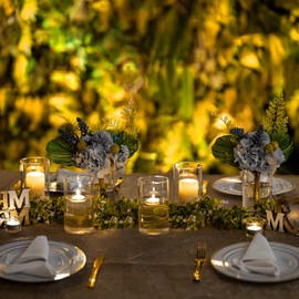 Hewory Glass Cylinder Vases Set of 12, Hurricane Candle Holders for Pillar or Floating Candles, Tall Clear Vase for Centerpieces, Round Vases for Wedding Anniversary Events Home Table Decor, 5.9in