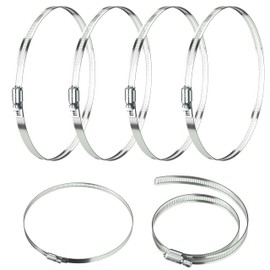 4 Pcs 12 Inch Stainless Steel Hose Clamps - Adjustable Worm Gear Drive Hose Clamps for Fuel Line Hose Pipe Clamp for Dryer Vent Hose (12 Inch)