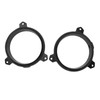 1 Pair 6.5in Door Speaker Spacer Wire Harness Kit Black