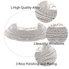 (Silver) - YERTTER Multi Layered Chain Rhinestone Choker Fully Diamond