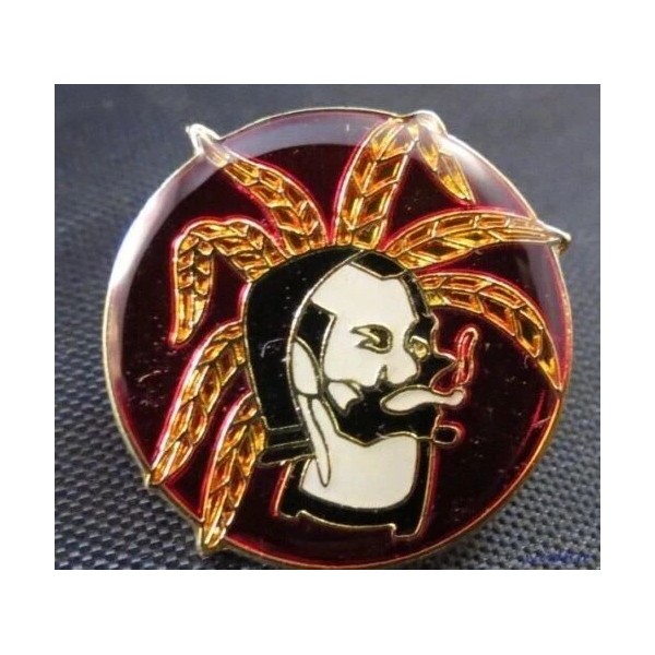 80's zigzag Vintage Like Rasta Lapel Hat Tie Pin Red
