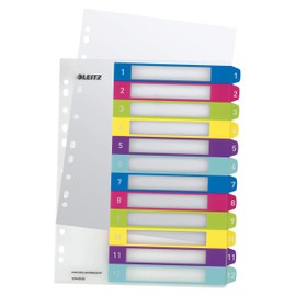 Leitz Wow A4+ Printable 1-12 Dividers - Multicolour