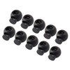 AKORD 10 Pcs Spring Loaded Plastic Round Toggle Stopper Cord