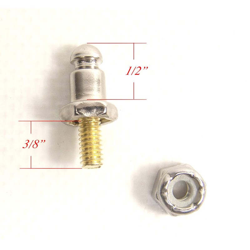 Lift-The-Dot #8-32 X 3/8" Machine Screw Stud, 20 Piece