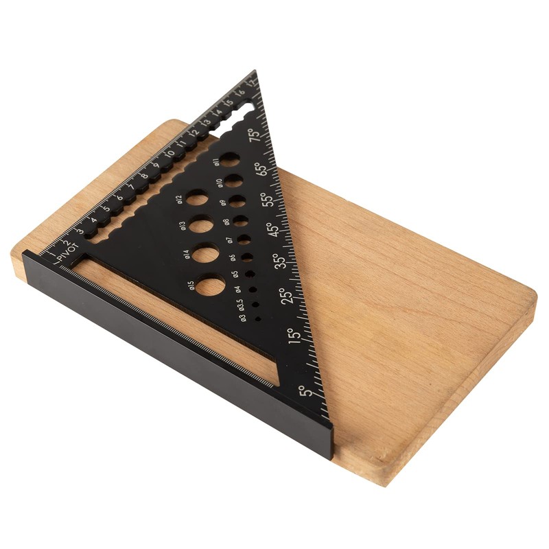Beslands Triangle Ruler for Woodworking, 7.1 x 7.1 inches (18