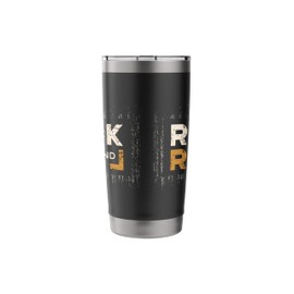 Rock & Roll Distressed Washed Rocker Concert Stainless Steel Insulated Tumbler