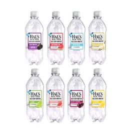 Hal's New York Seltzer Water 8 Flavor Variety Pack, 20 ounces (8 Pack)