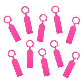 MHY 100 Pcs Thick Plastic Plant Labels - Garden Waterproof Plant Tree Tags - 4.3 inch Color Hanging Plant Markers for Plants, Potted Plants, Nurseries, Trees，Gardening (Pink)