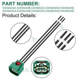 Uzoli Headlight Connector Wiring Harness for Chrysler Jeep - Replaces 68064997AA - Compatible with Daytime Running Lamp & Parking Light H13 (2 PCS)
