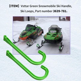 One Pair Vsttar 3639-781 Pair Green Snowmobile Ski Handle, Ski Loops, Fit for Arctic Cat Z 440, Z 440 SNO Pro, ZL, ZR 440 SNO Pro