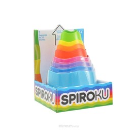 Fat Brain Toys SpiroKu - Cilindros apilables y anidables para niños en edad preescolar, niños a partir de 3 años