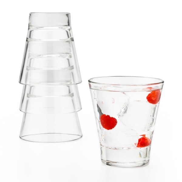 Libbey 15710 Endeavor Stacking DuraTuff Rocks Glasses, 9-ounce, Set of