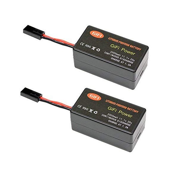 MaximalPower Gifi Power LiPo Battery or Charger for Parrot AR.Drone 2.0 & 1.0 Quadricopter (2 Battery 2000mAh)