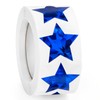 500 PCS Holographic Blue Star Stickers, 1 inch Self Adhesive