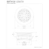 Kingston Brass BSFT4131 Watercourse 4-1/4" Round Brass Shower Base Drain,