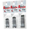 L-Style L-Shaft Lock Straight Twotone Black Clear Silver Display Length