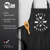 MoonWorks® BBQ Apron for Men with Saying "Hier grillt der
