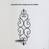 2 Pcs Candle Holder Exquisite Classical Style Black Iron Wall