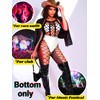 Kaei&Shi High Waisted Rave Bottom,High Cut Brazilian Cheeky Panties,Tummy Control