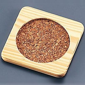 Cork Coaster, White Handle, Corner 33002