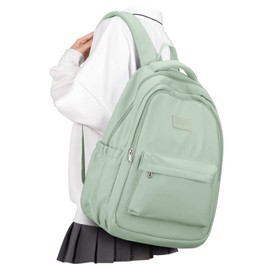 Lightweight Backpack for Women Men Laptop Travel Work Casual Daypack College Bags Cute Aesthetic Travel Backpack Casual Personal item Bag - Green
